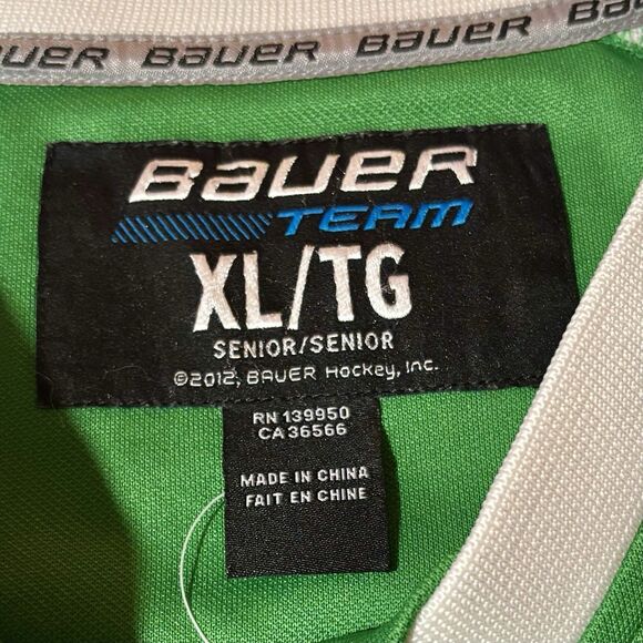 Bauer Team Molson Canadian Green White Irish Hockey Jersey Men's Size XL - Picture 7 of 11